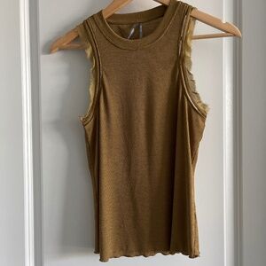 Anthropologie Ruffled Sleeve Tank